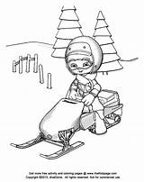 Snowmobile Coloring Pages  Coloring Home sketch template