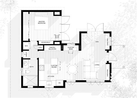 Los Altos Granny Flat In-law Unit Floor Plan - Custom Accessory Dwelling Unit Design Floor Plan ...