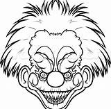 Scary Clown Coloring Sheets Pages sketch template