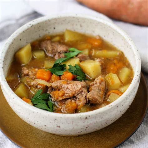 Slow Cooker Lamb Soup. - The Pretty Bee