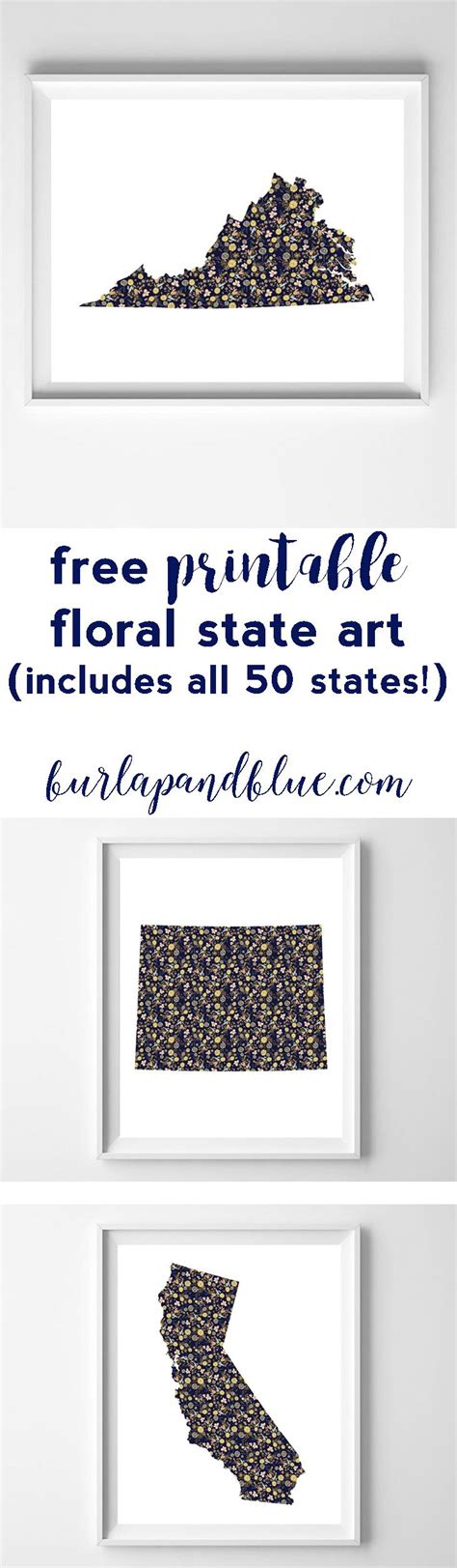 free printable state art {all 50 states!}