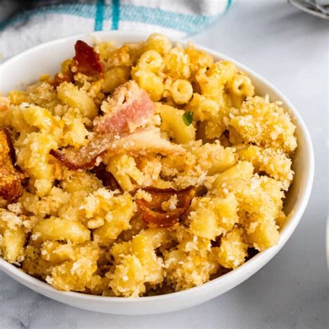 Bacon Mac and Cheese - All She Cooks