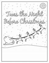 Free Christmas Coloring Book Twas The Night Before  Kids sketch template