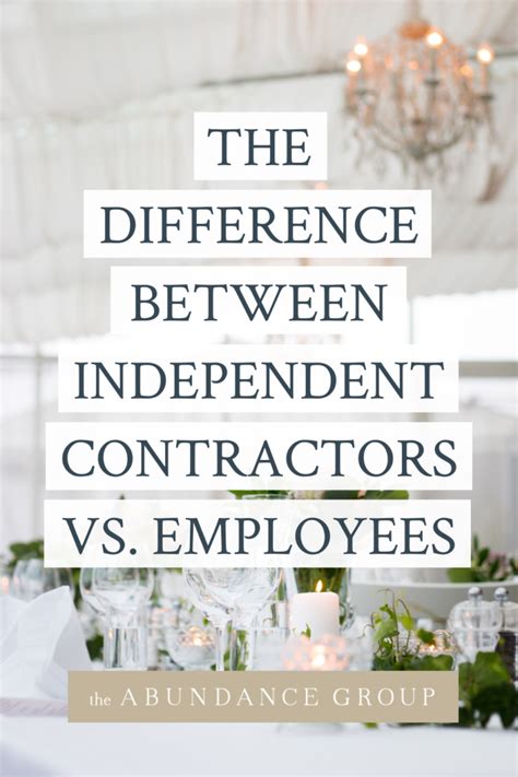 The Difference Between Independent Contractors vs. Employees - The ...