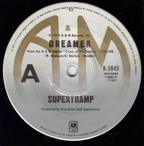 Supertramp – Dreamer (1974, Vinyl) - Discogs