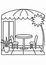 Patio Coloring Pages sketch template