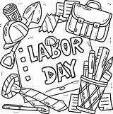 Labor Day Coloring Page For Kids Laborer Celebration Book  sketch template