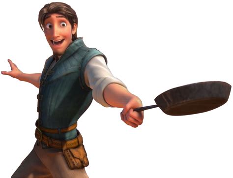 Tangled Flynn Rider with the Frying Pan Happy PNG. by ENT2PRI9SE on DeviantArt