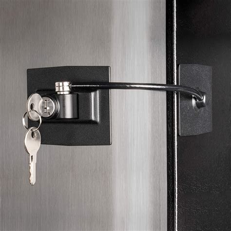 Guardianite Premium Refrigerator Lock Fridge Freezer Security Black with Built-in Keyed Lock ...