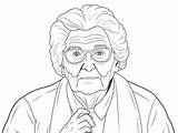 Grandma With Love Coloring  Page sketch template