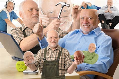 Download Hide The Pain Harold Funny Meme HD Wallpaper