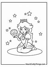 Toad And Princess Peach Coloring Pages  Home sketch template