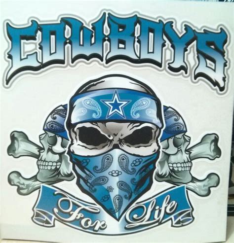 Dallas Cowboys Skulls window decal by JuiceCollection on Etsy