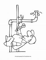 Plumber Coloring Page Pages Sketch Coloring sketch template