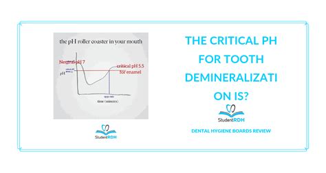 The critical pH for tooth demineralization is? - StudentRDH Blog