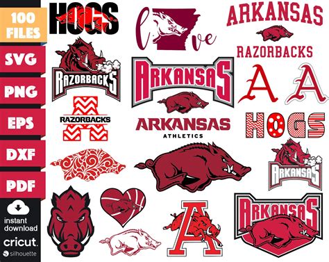 Arkansas Razorbacks Svg Bundle Arkansas Svg for Cricut - Etsy