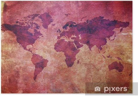 Poster World Map - PIXERS.HK
