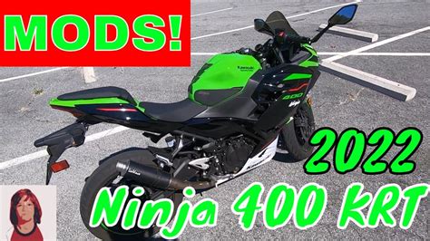 2022 Kawasaki Ninja 400 KRT Mods (exhaust and more...) - YouTube