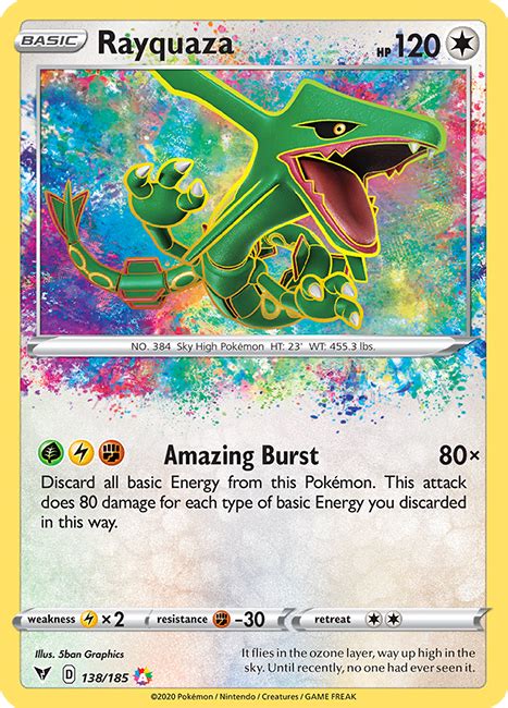 Rayquaza - SWSH - Vivid Voltage - 138/185 - Pokemon Single Card