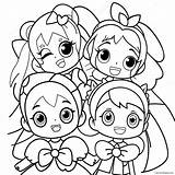 Glitter Force Team Coloring Page 5940 4709 sketch template