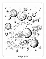 Planet Coloring Pages Free Space & Science For Kids And  sketch template