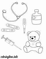 Doctor Tools Coloring Pages Sketch Page sketch template