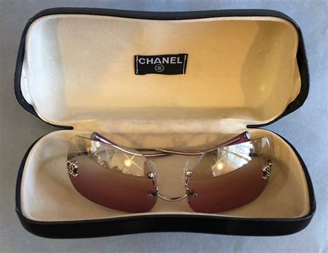 CHANEL Sunglasses CC Aviators Rimless - Chelsea Vintage Couture