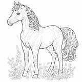 Free Printable Realistic Horse Coloring Pages sketch template
