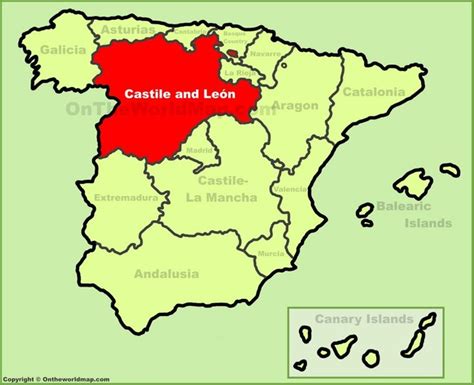 Castile and León location on the Spain map | Map of spain, Map, Ibiza location