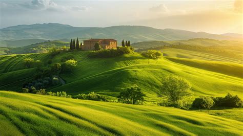 Tuscany Wallpaper - Rolling hills, Lush green, Nature #16282