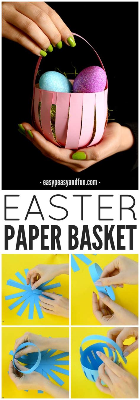 DIY Easter Paper Basket Craft - Easy Peasy and Fun