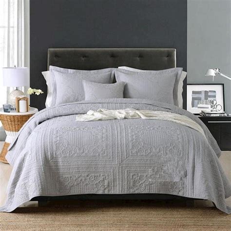 Buy Luxury Quilted 100% Cotton Coverlet / Bedspread Set King / Super King Size Bed 245x270cm ...