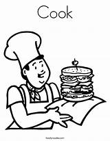 Cook coloring Pages 554765 sketch template