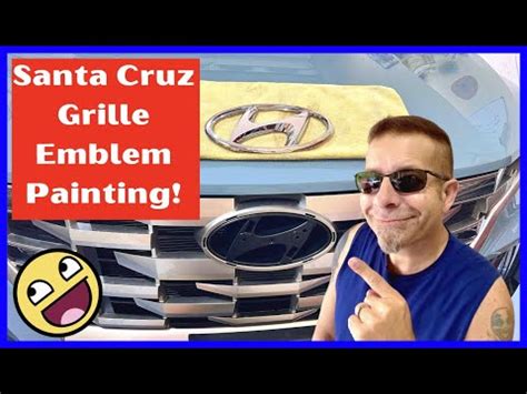 Painting Hyundai Santa Cruz Grille Emblem - YouTube