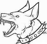 Scary Dog Coloring Pages sketch template