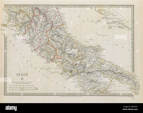 SOUTHERN ITALY Papal States Naples Tuscany Original hand colour SDUK ...