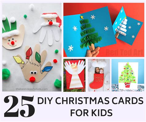 30 Simple Christmas cards kids can make - Crafts By Ria