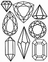 Gems Coloring Pages sketch template