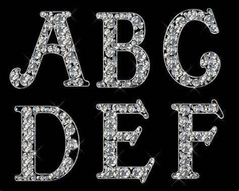 Diamond Alphabet Clipart Diamond Letters | Etsy | Alphabet clipart ...