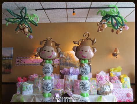 Baby shower Monkey themed Fotos Baby Shower, Baby Shower Balloons, Baby Shower Cakes, Baby ...