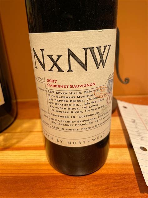 2007 NxNW Cabernet Sauvignon Columbia Valley, USA, Washington, Columbia ...