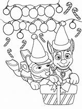 Fabulous Paw Patrol Christmas coloring Page sketch template
