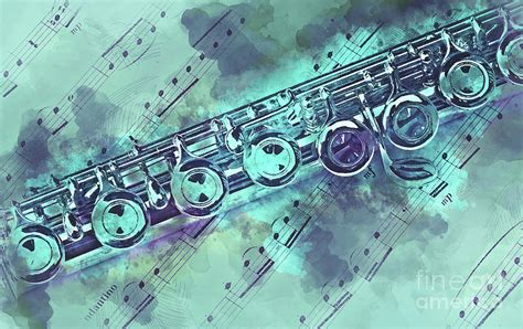 Blue flute watercolor Painting by Delphimages Photo Creations - Fine Art America