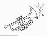 Trumpet Coloring Page At GetColoringscom  Free Printable Colorings sketch template