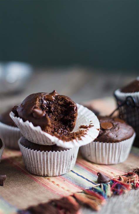 Double Chocolate Vegan Muffins - Food with Feeling