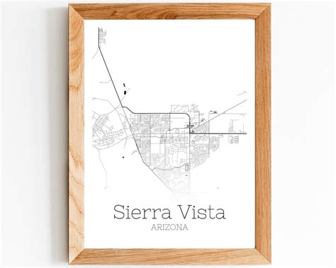 Sierra Vista Map INSTANT DOWNLOAD Sierra Vista Arizona City | Etsy