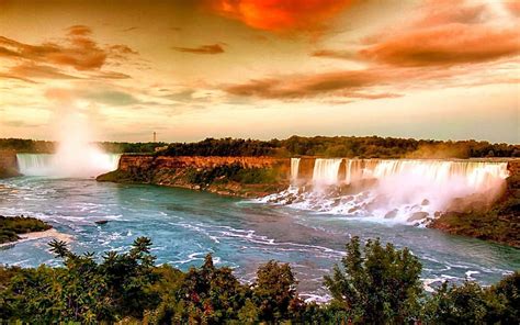 1080P free download | Niagara Falls, water, river, clouds, sky, landscape, HD wallpaper | Peakpx