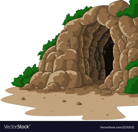 cartoon cave isolated on white background. Download a Free Preview or ...