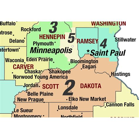 Minnesota 2022 Congressional Districts Wall Map by MapShop - The Map Shop