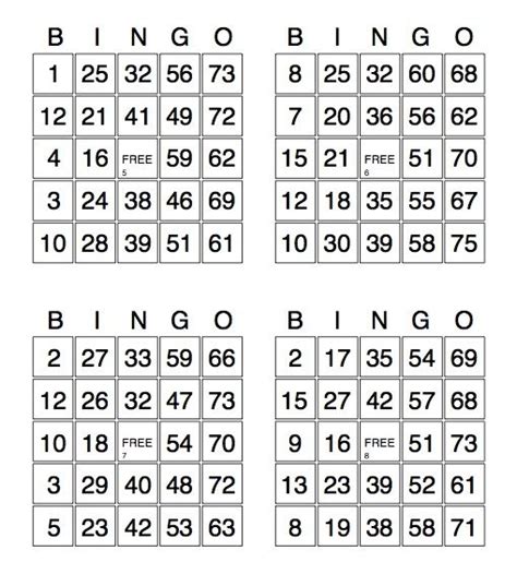 Number bingo cards 1-30 | Free bingo cards, Free printable bingo cards ...